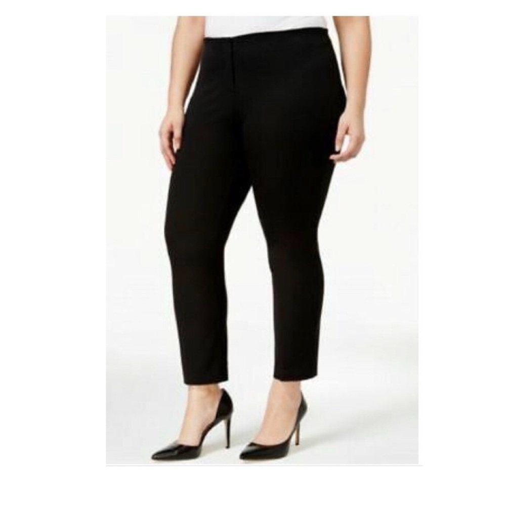 Alfani Plus Fresh Petal Black Dress Pant 28W